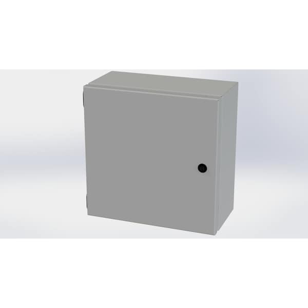 1/4 Turn Latch Electrical Enclosures, 12 in H, 6 in D, 12 in W, NEMA 3R, 4, 12, 13, Carbon Steel